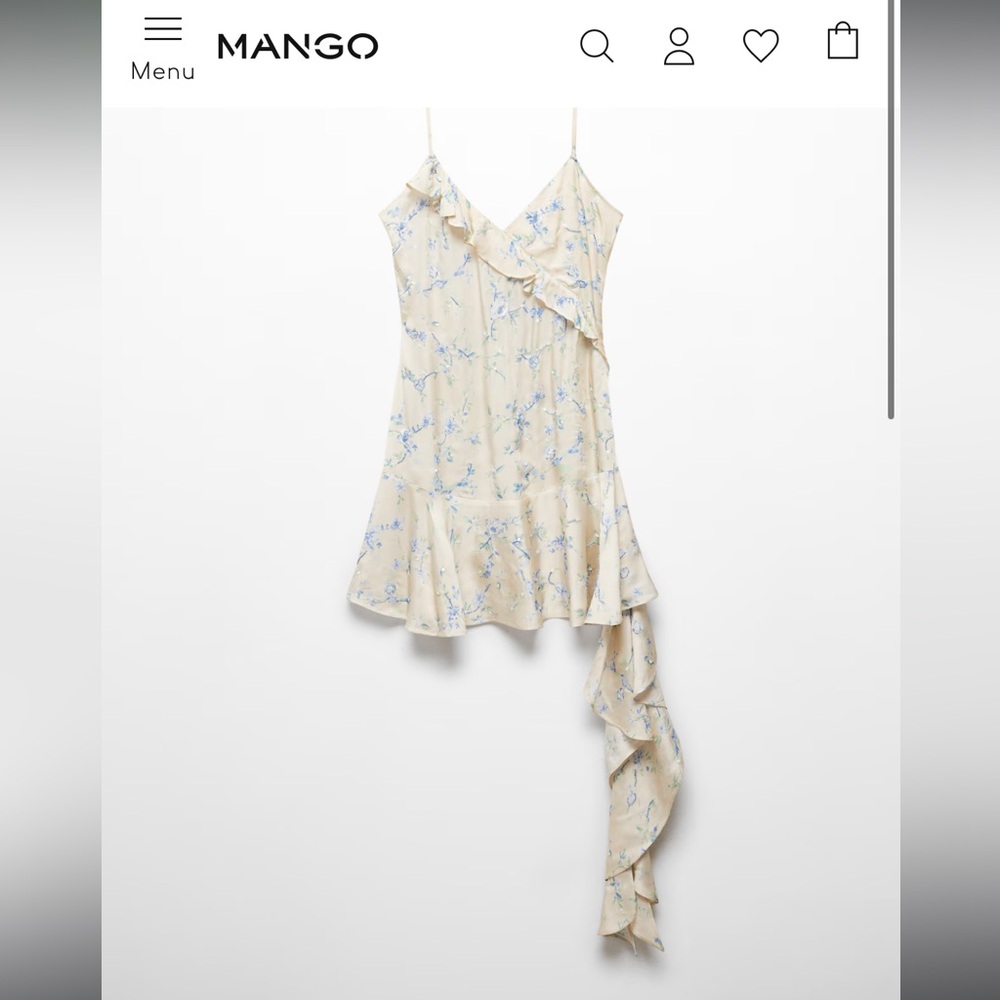 Mango Floral Ruffled Dress